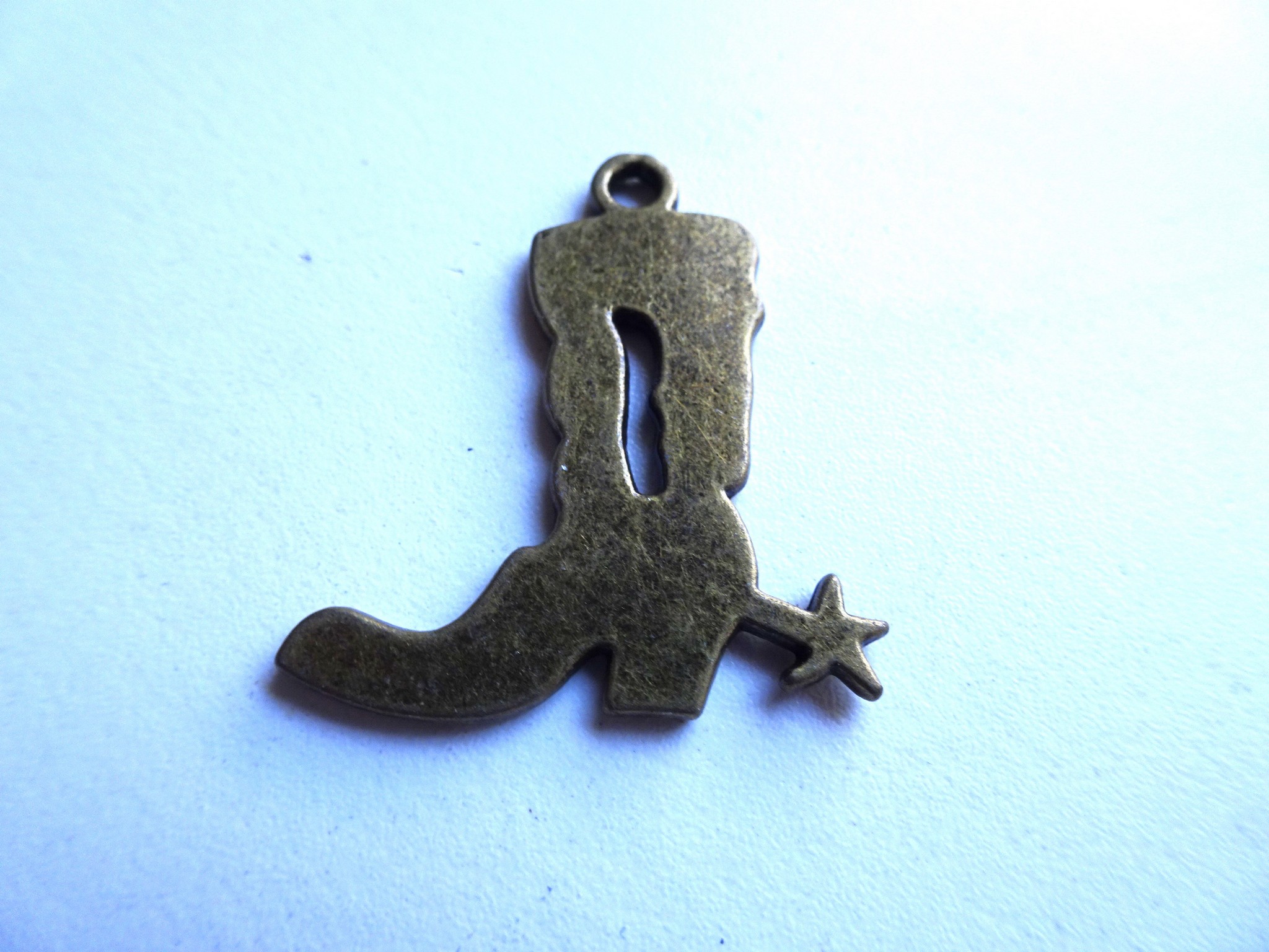 (image for) Cowboy boot bronze charm #BS-ch152