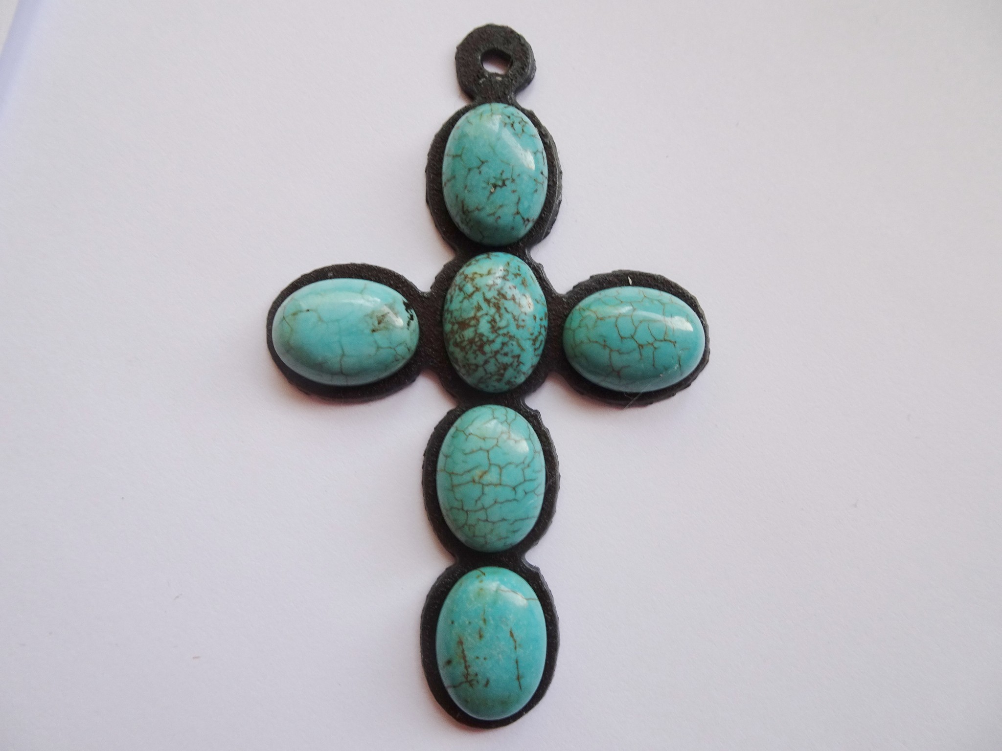 (image for) Cross pendant with stones #RM-417