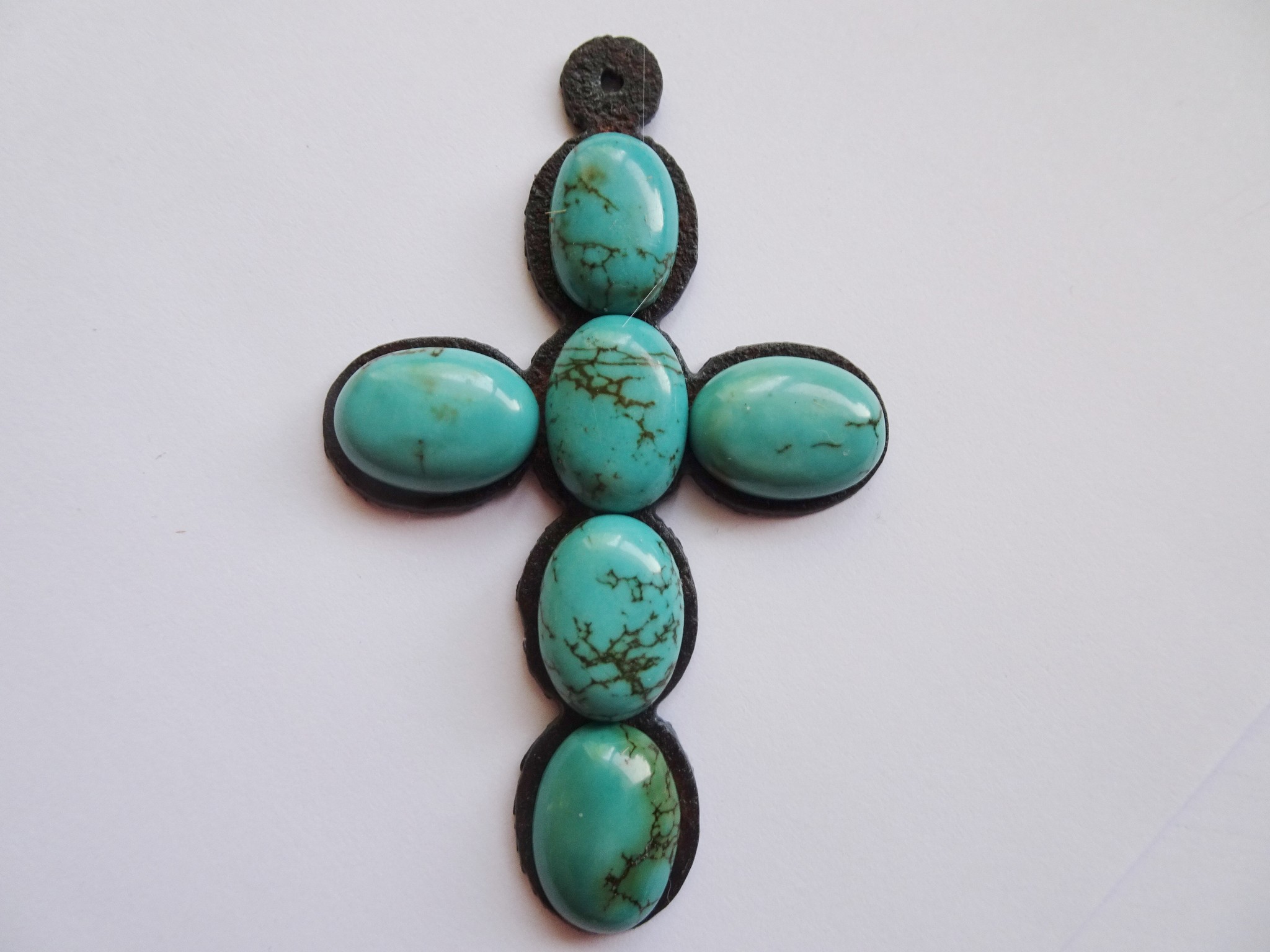 (image for) Cross pendant with stones #RM-418