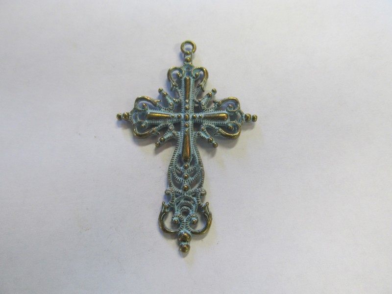 (image for) Cross Antique Patina Pendant # PP72 - Click Image to Close