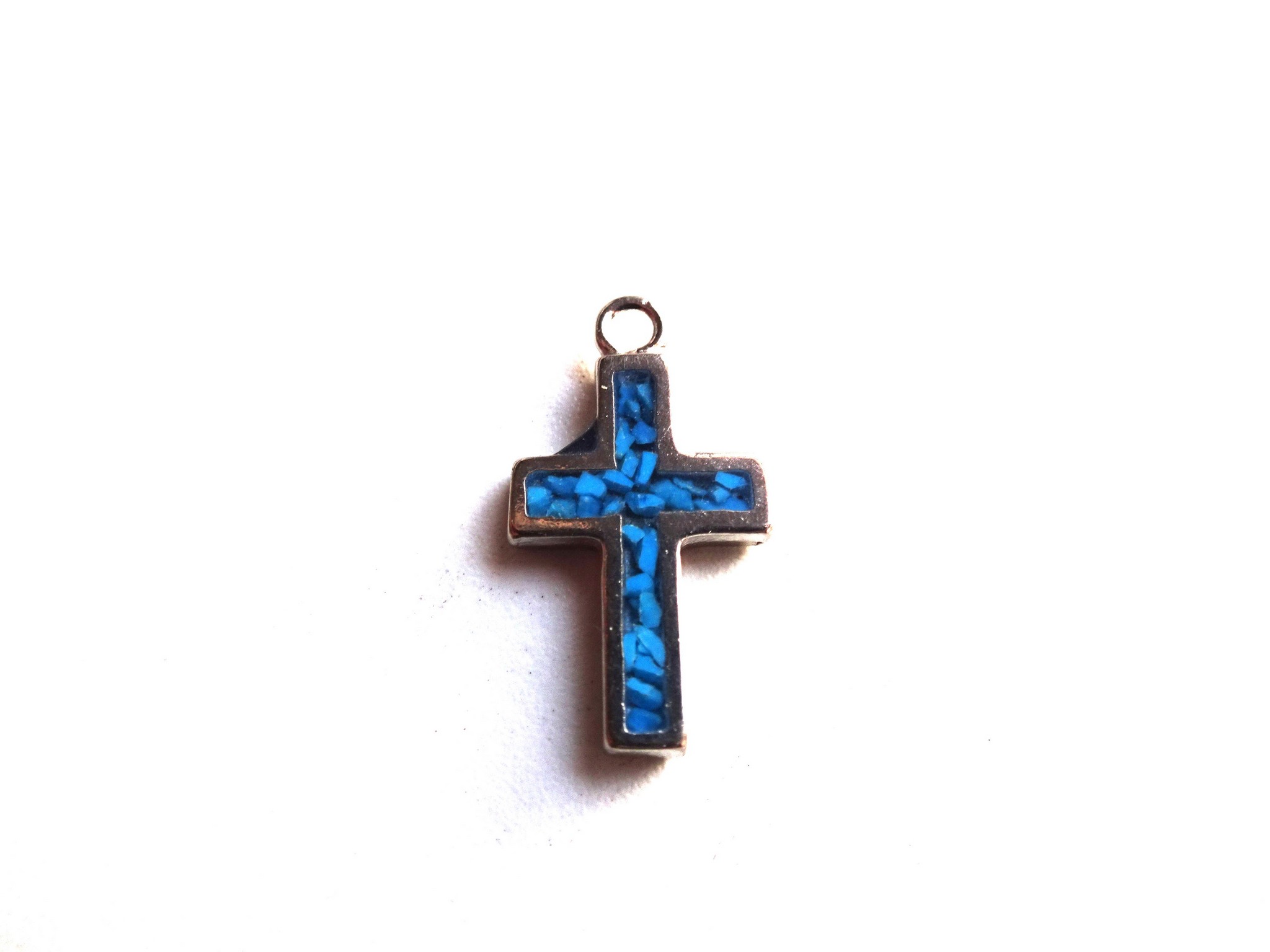 (image for) Silver cross with inlay #BS-ch12