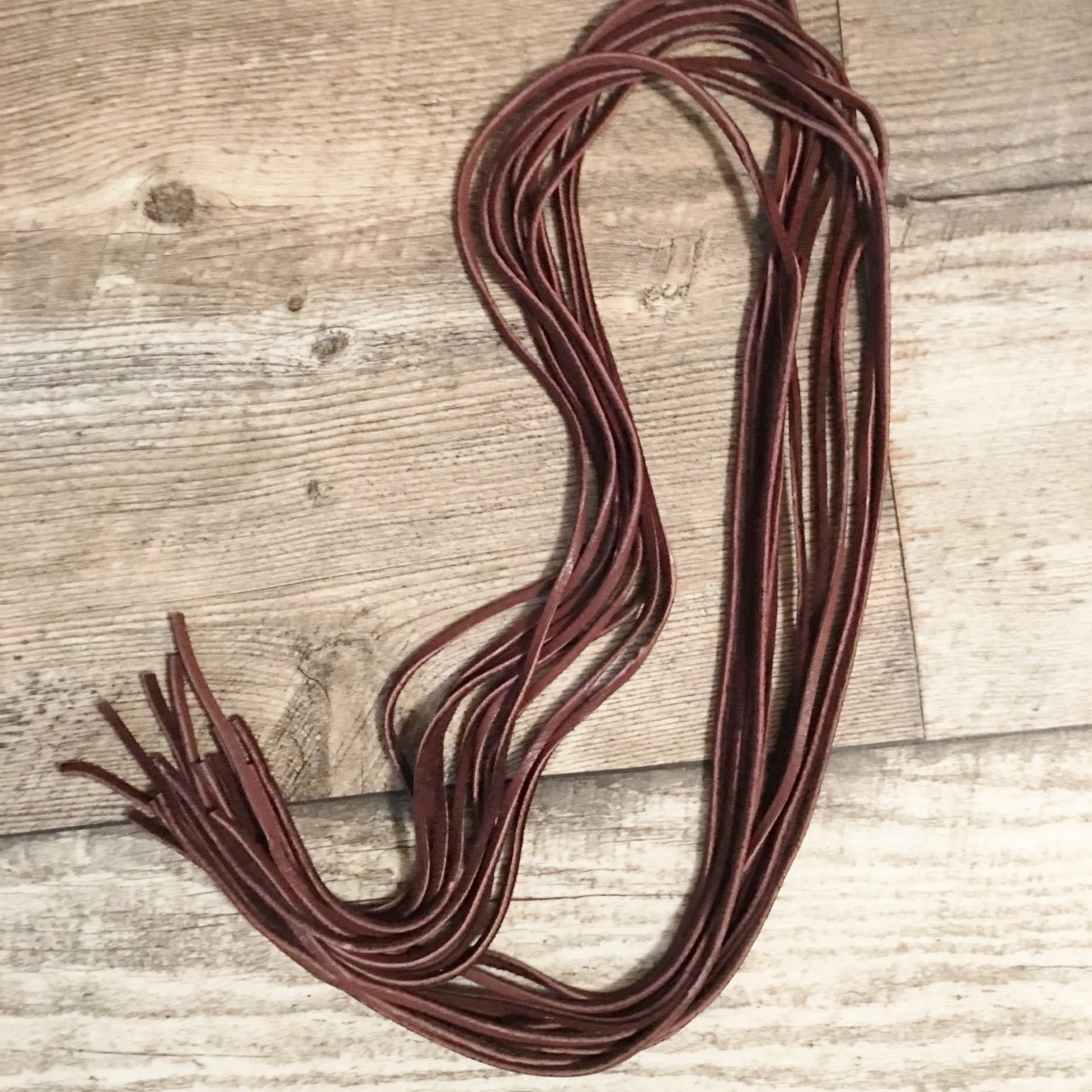 (image for) Chocolate brown deerskin leather lace