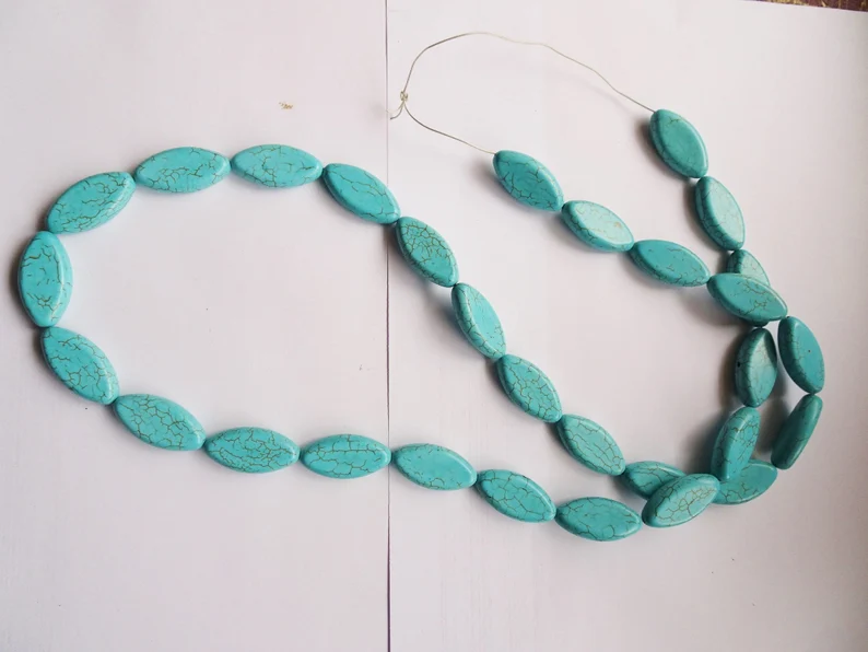 (image for) Turquoise magnesite howlite double strand $1145-E