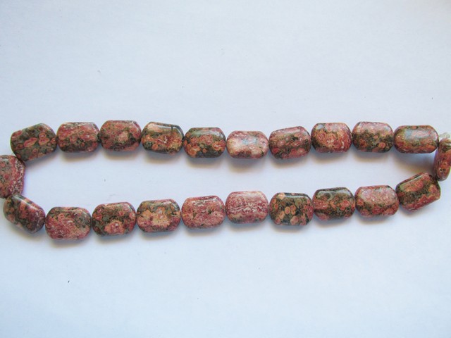 (image for) Dusty Rose Jasper beads 18x13mm #1481