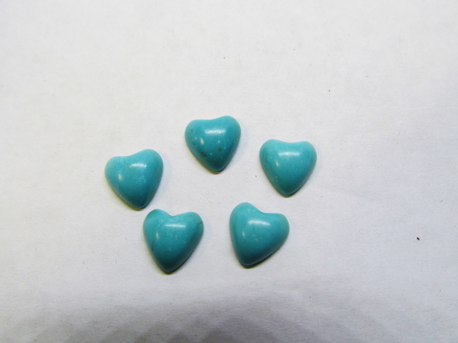 (image for) 10mm Heart cabochons flat back (5 pcs) #Ecab-48