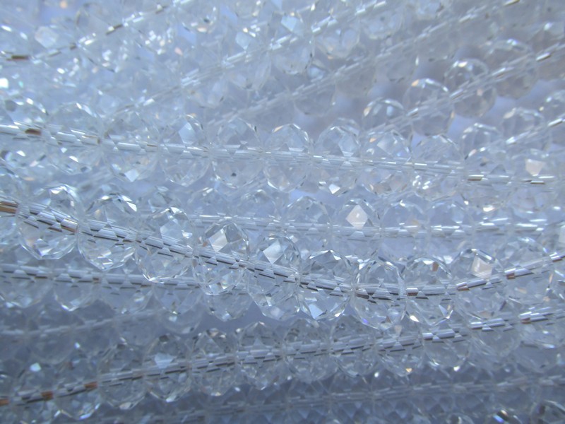 (image for) Clear Crystal rondelle 9x12mm 25" #1769