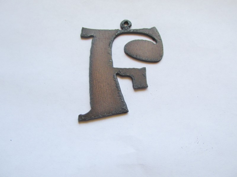 (image for) Initial Letter Rowdy Metal "F" - Pendant #F-2