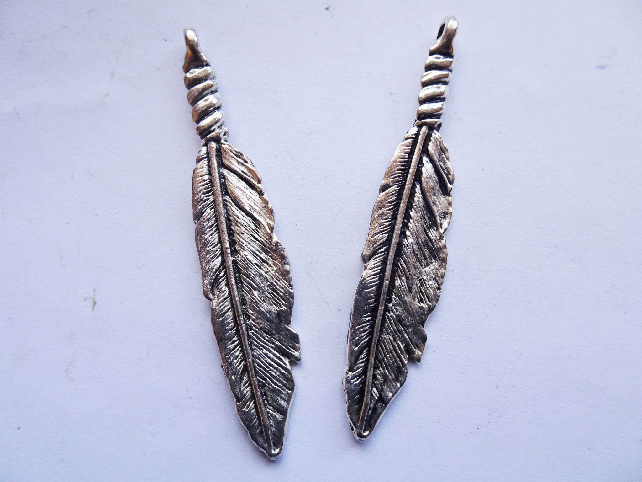 (image for) Feather antique silver (1pc) #MP97-A