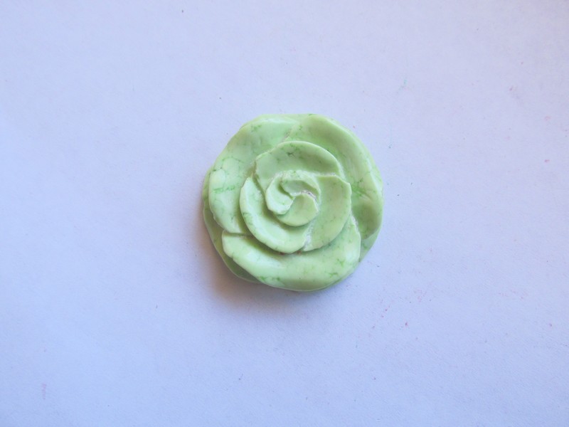 (image for) Mint Green Stone Flower 1 1/2" #FL65