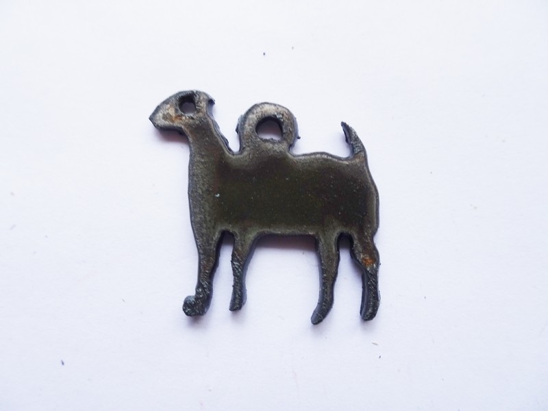 (image for) Goat shabby chic rustic small charm #BY014-P
