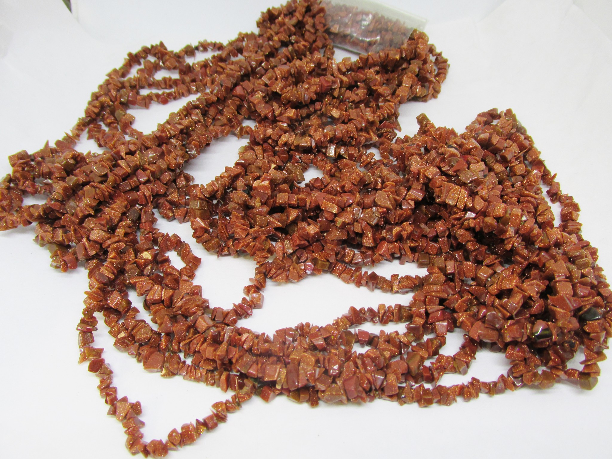 (image for) Goldstone chip beads 36" strand #1126-A