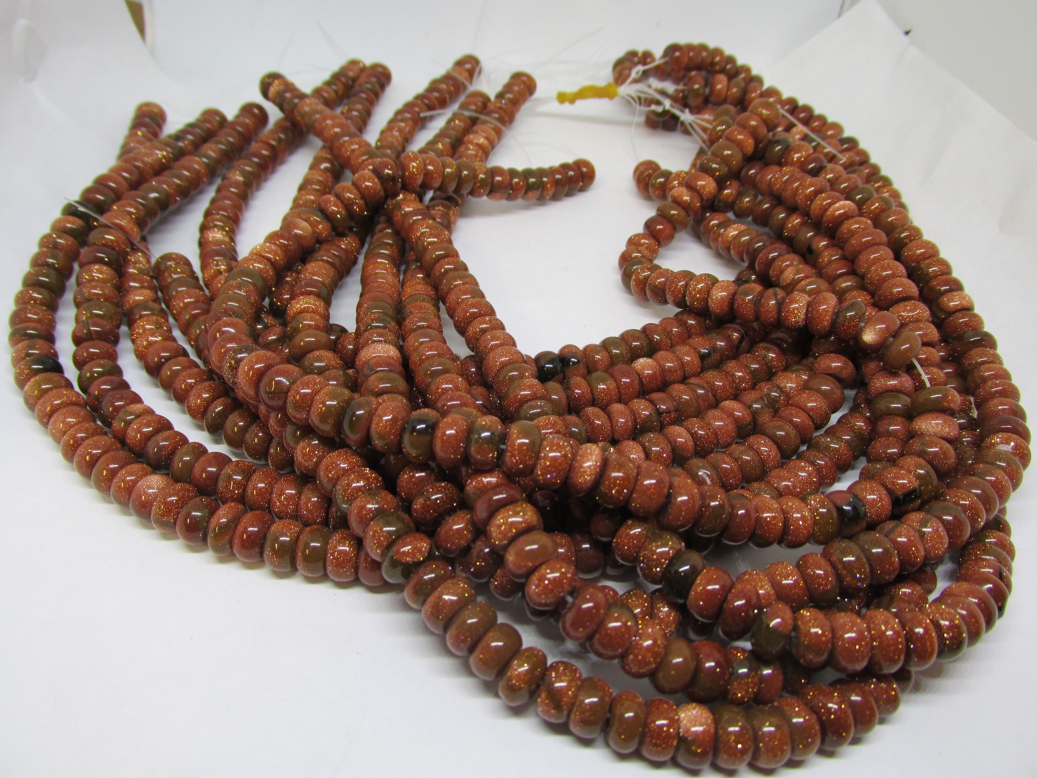 (image for) Goldstone rondell abacus beads 5x8mm #1913