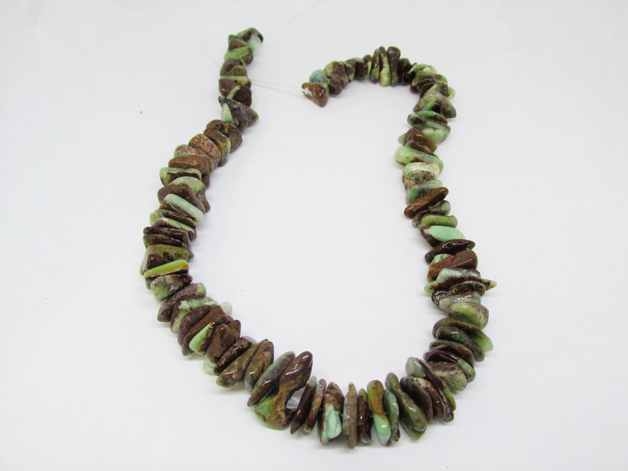 (image for) Green and brown Chrysoprase tumbled #1081-TU