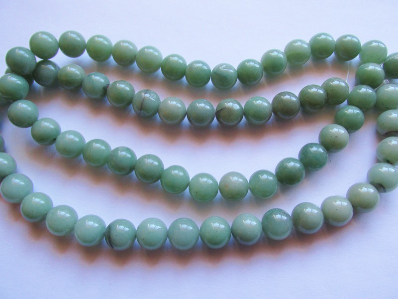 Modal Additional Images for Green Jade round 8mm beads #1511B