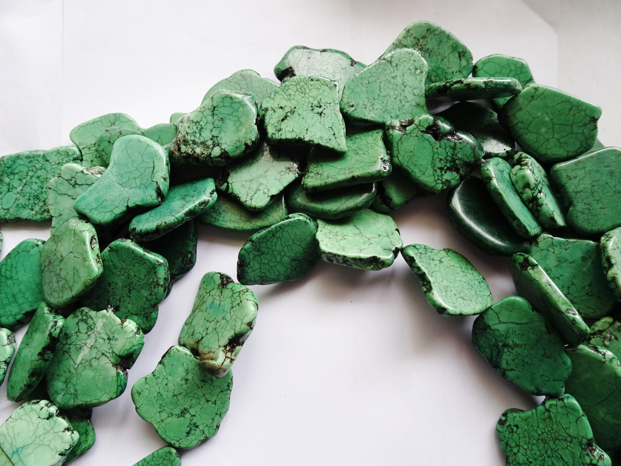 (image for) Green slab beads #1480-C