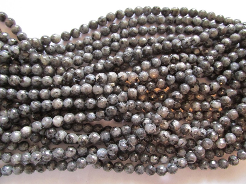 (image for) Grey smoke Agate faceted round 8mm #TU1126-17