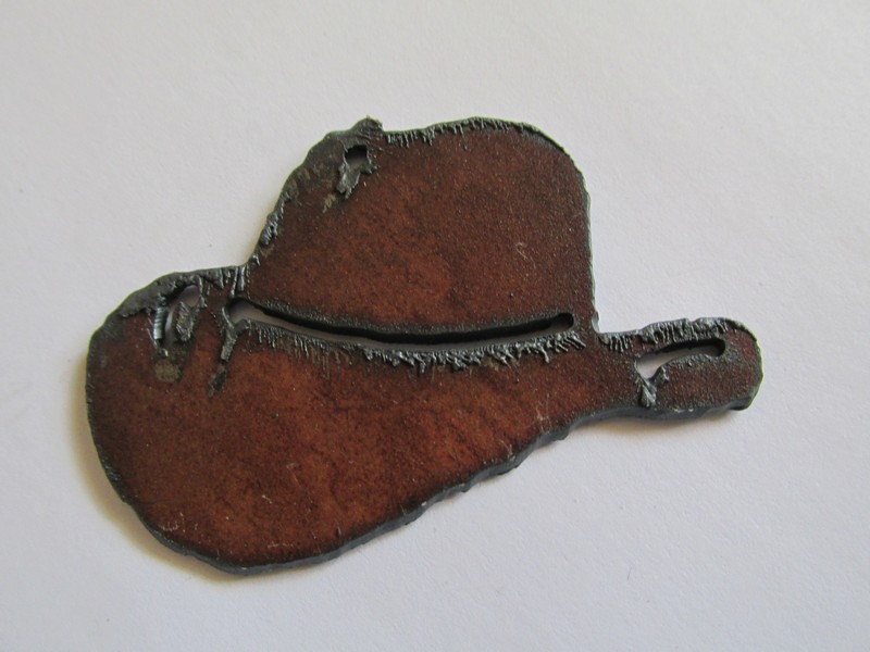 (image for) Cowboy Hat rustic metal pendant #RR021-A