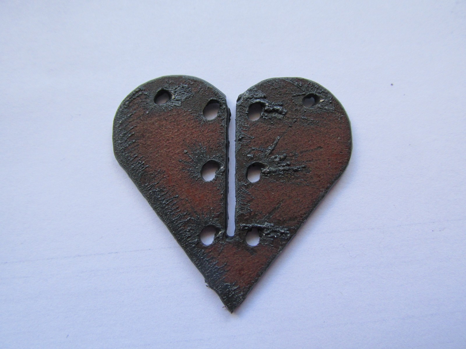 (image for) Heart lace up rustic metal #SH031