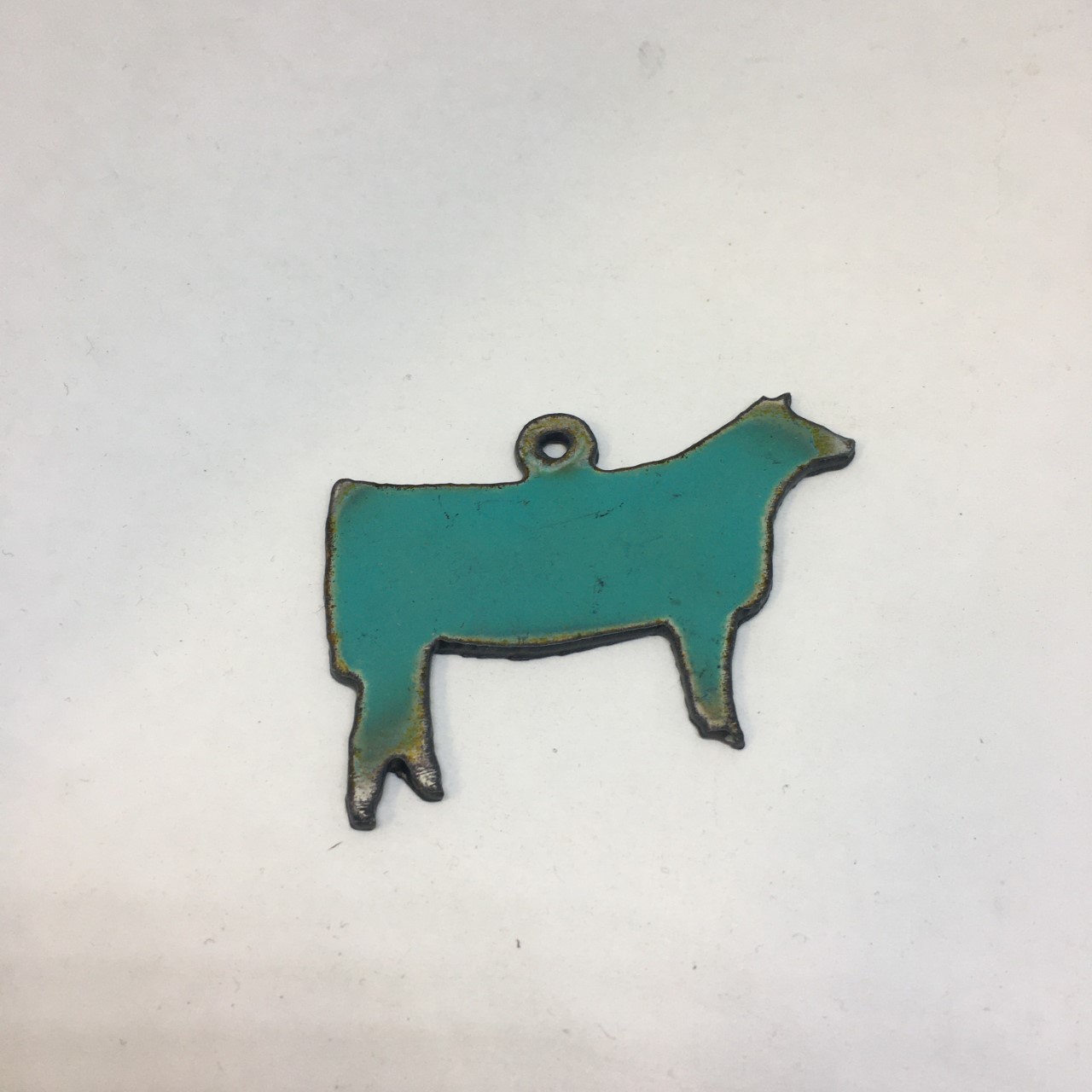 (image for) Heifer turquoise rustic jewelry pendant #BY016-turq