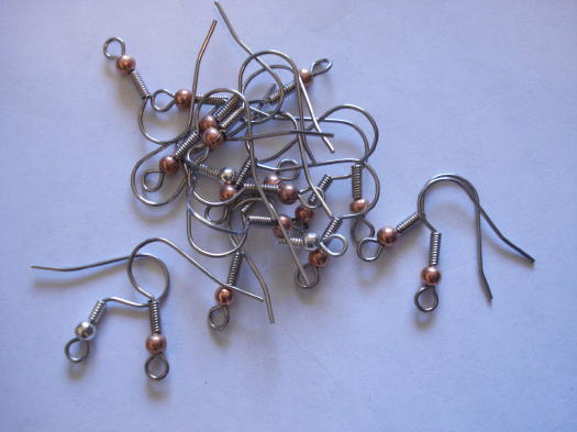 (image for) Earring Wires Fish Hooks (10 pair) #EAR11 - Click Image to Close