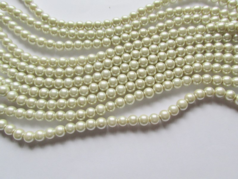 (image for) Off white glass pearls #hu1313