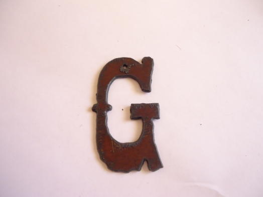 (image for) Initial Letter Western Metal "G" - Pendant #WM-G