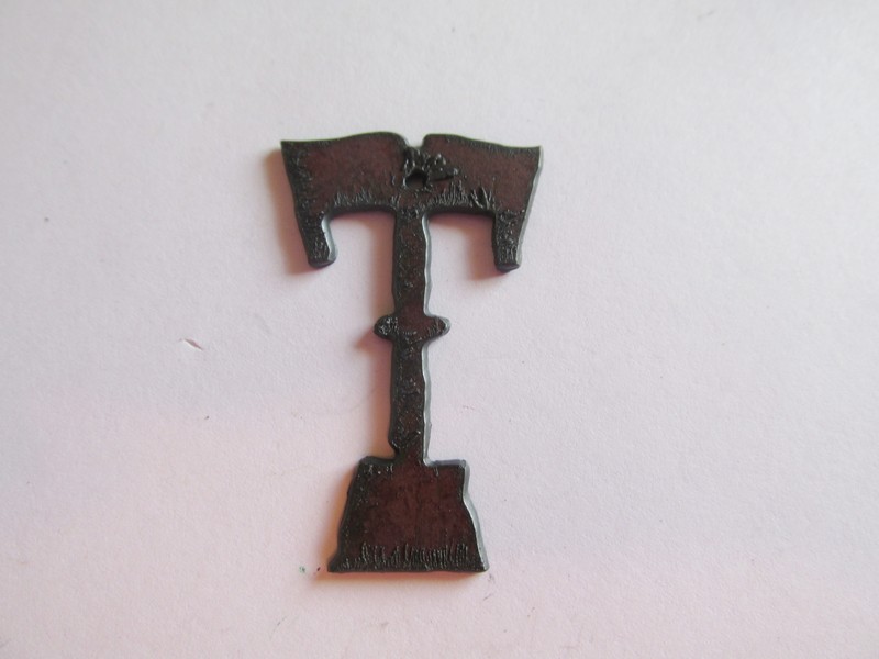 (image for) Initial Letter Western Metal "T" - Pendant #WM-T