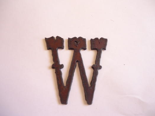 (image for) Initial Letter Western Metal "W" - Pendant #WM-W