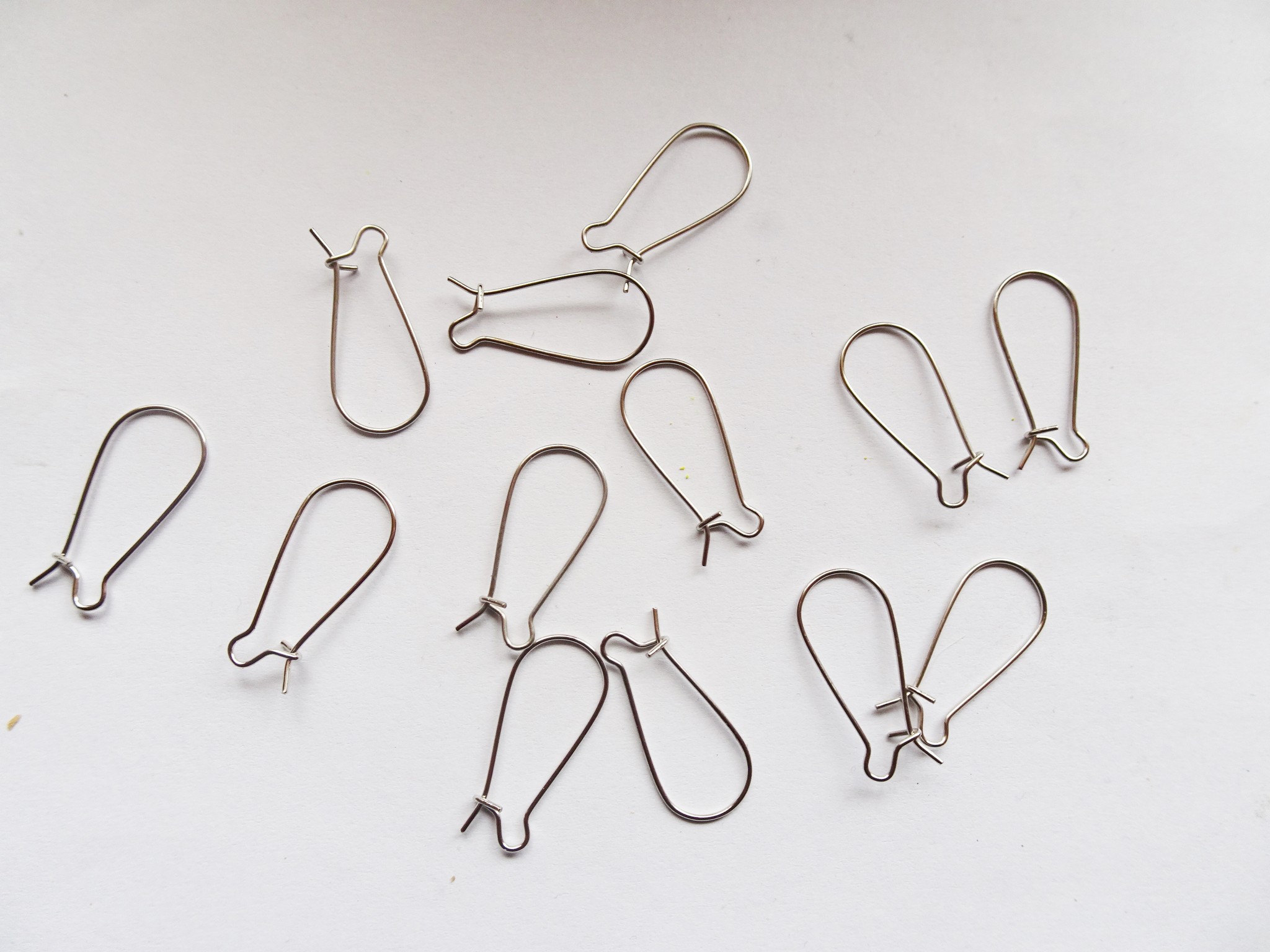 (image for) Ear wires kidney antique silver 10pr #EAR-13A