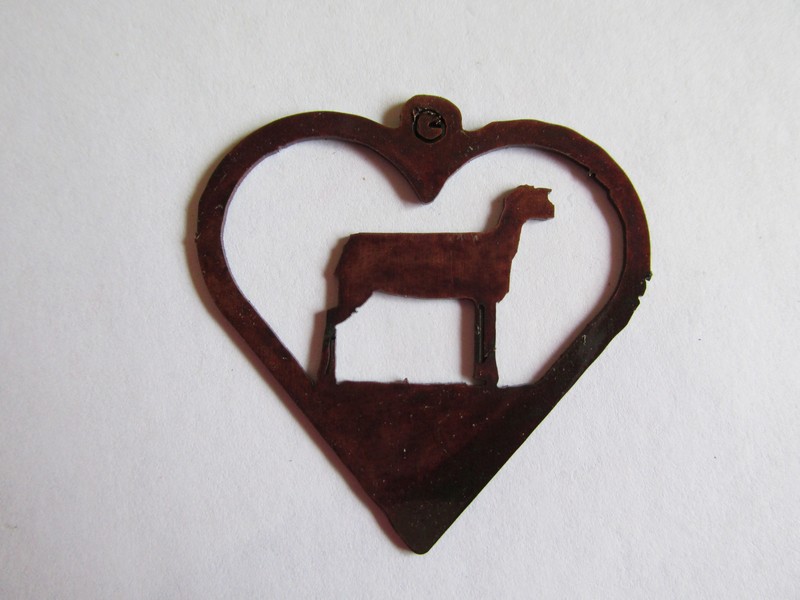 (image for) Lamb in heart pendant #P19-A