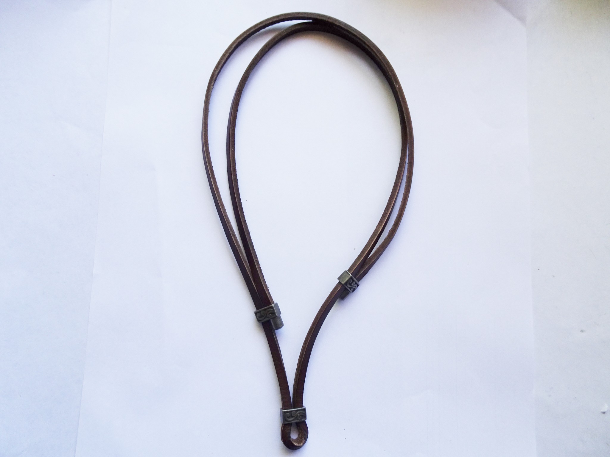 (image for) Leather necklace strap adjustable #strap