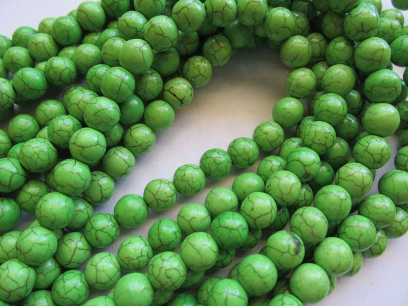 (image for) Lime green 10mm round beads #1813