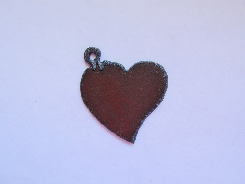 (image for) Heart metal cutout pendant #SH008B-1 1/2