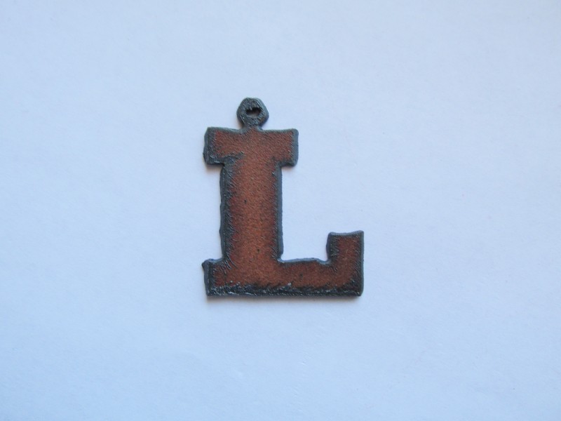 (image for) Initial Letter Rockwell Metal "L" - Pendant #RK-L