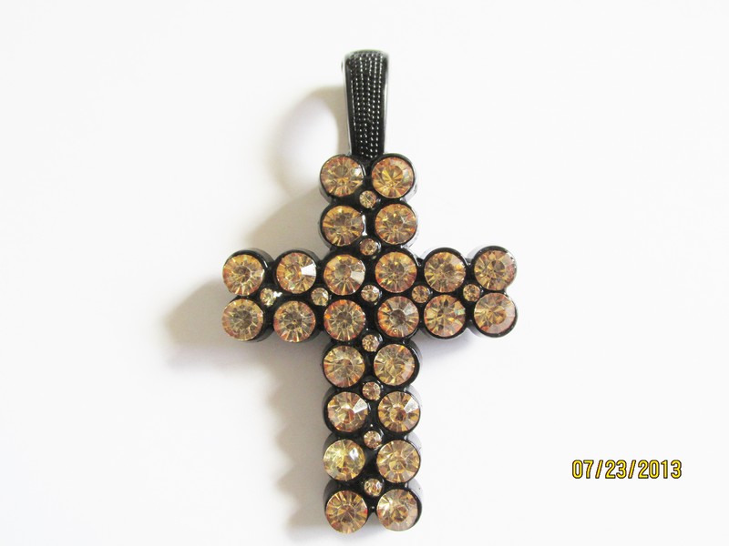 (image for) Cross Magnetic pendant AB Crystals #MAG6