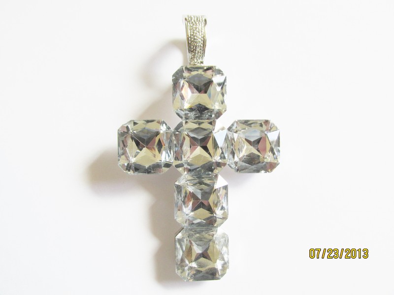 (image for) Cross magnetic pendant clear #MAG1