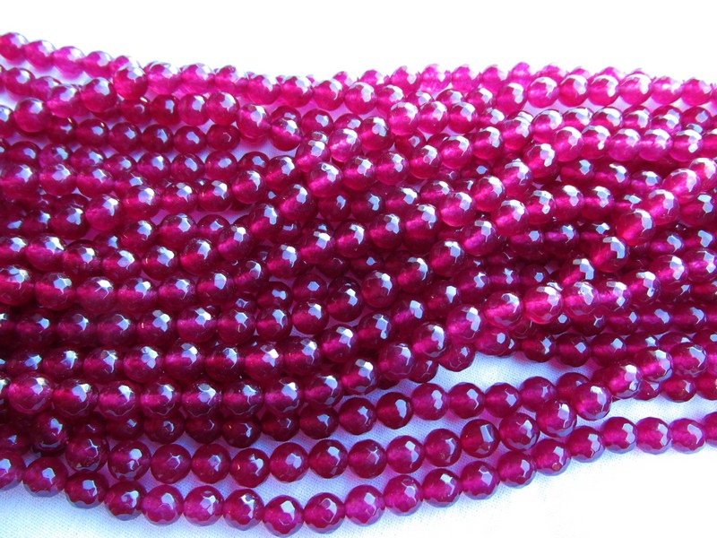 (image for) Maroon faceted 8mm round #1860