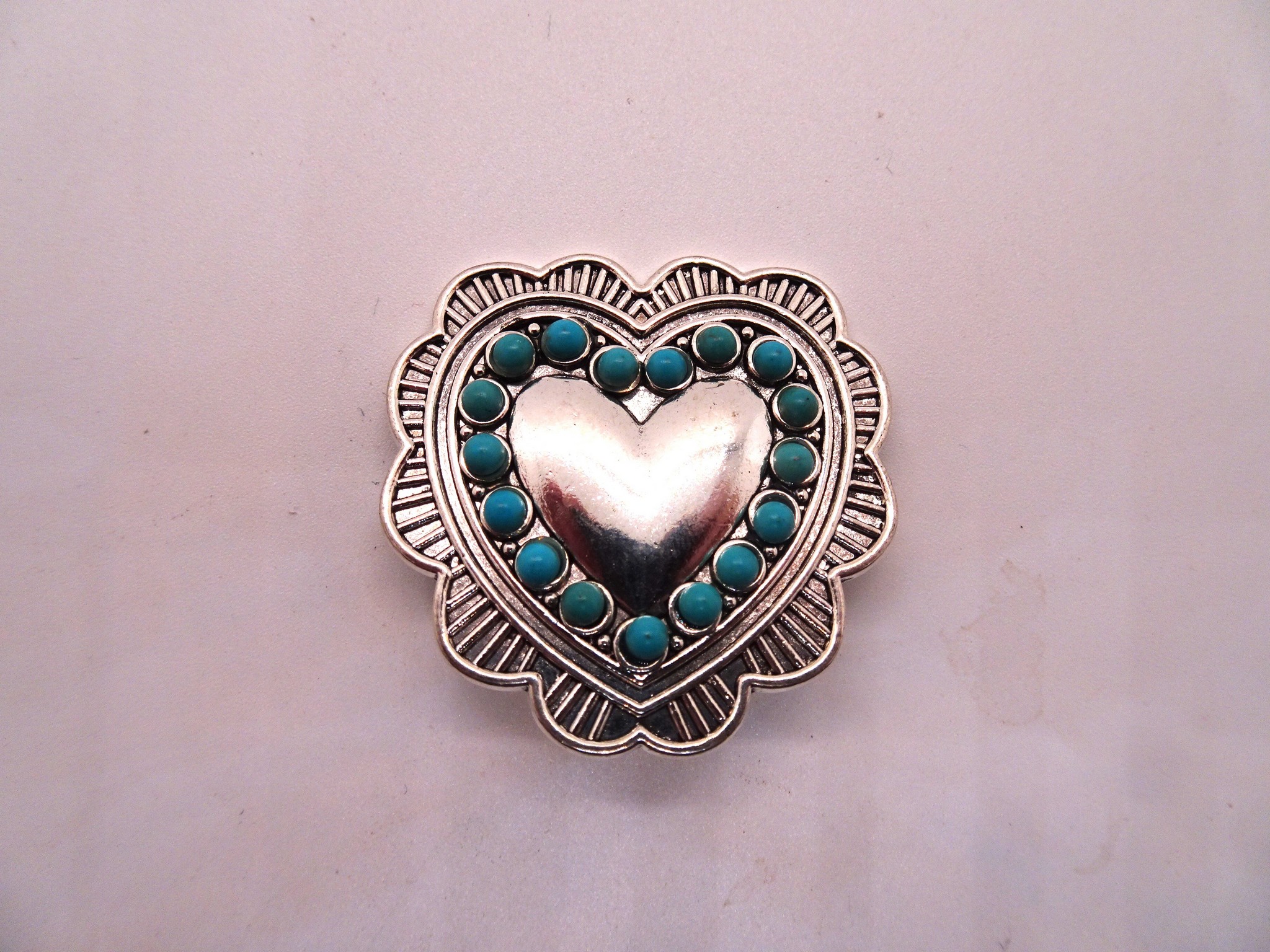 (image for) Heart with stones jewelry pendant #MP-83