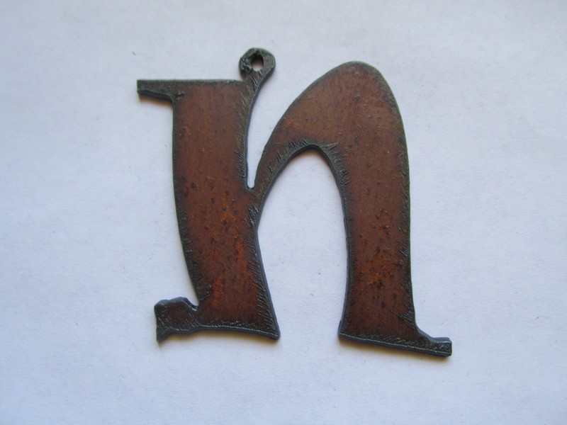 (image for) Initial Letter Rowdy Metal "N" - Pendant #N-2