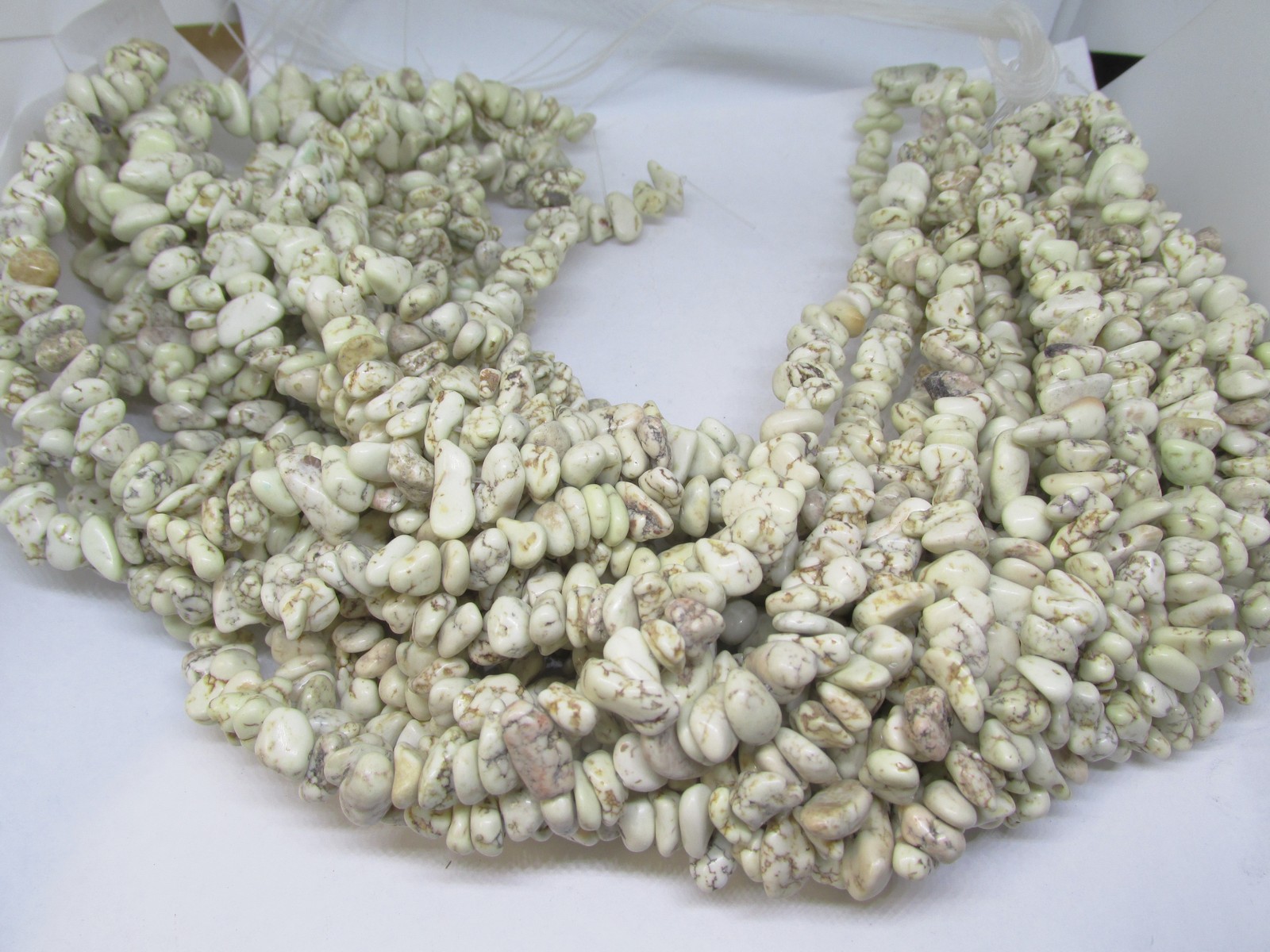(image for) White side drilled nugget beads #1054-GG