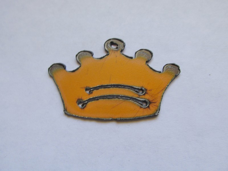(image for) Crown Rustic Metal Orange Pendant #WKS-14 - Click Image to Close