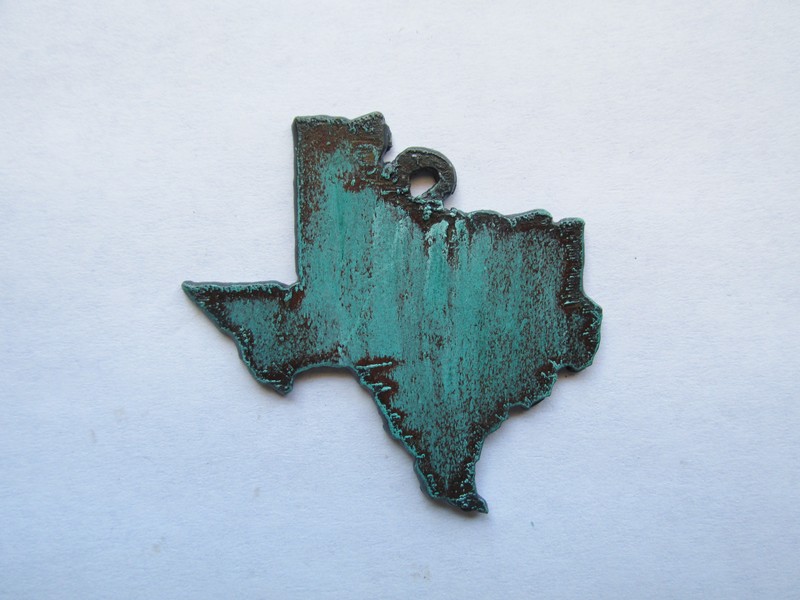 (image for) Texas Pendant Metal w/ Patina #RM70