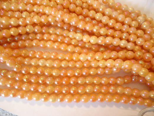 (image for) Peach pearlized rounds #h1285