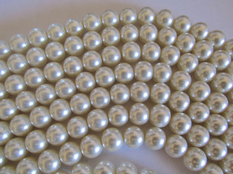 (image for) Off White Glass Pearls 12mm #1870