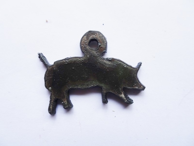 (image for) Pig shabby chic small livestock charm #BY008-P