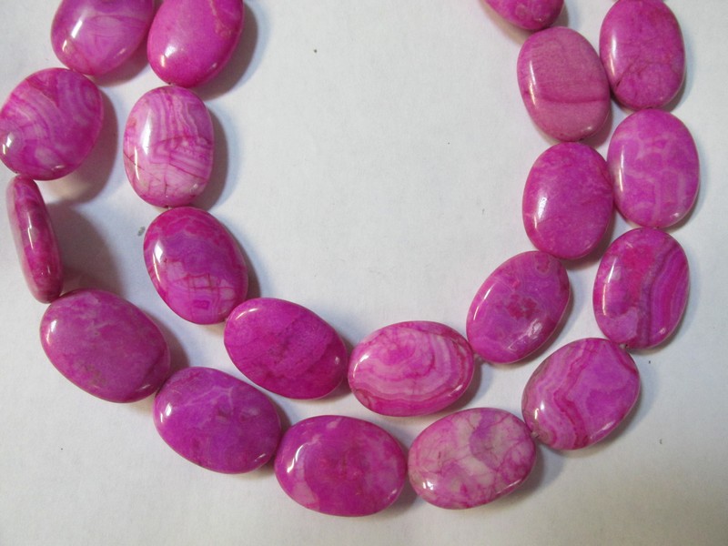 (image for) Pink Oval Agate 18x25mm #HU16-1334