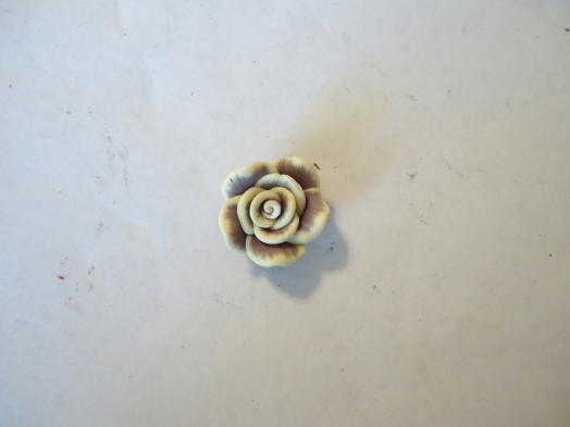 (image for) Polymer clay Brown rose #FL40 - Click Image to Close