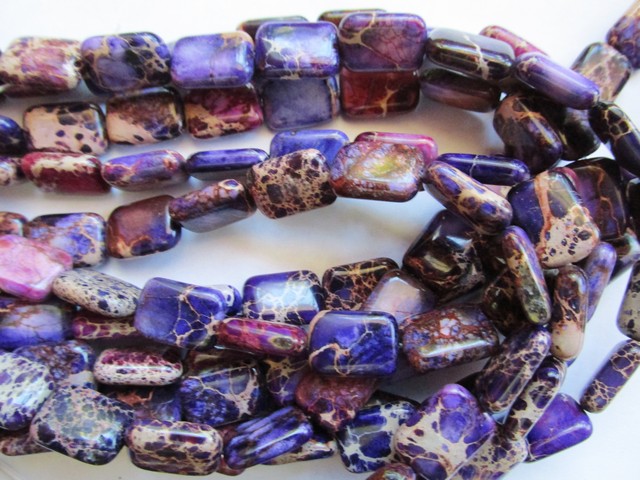(image for) Purple Jasper rectangle beads #1793