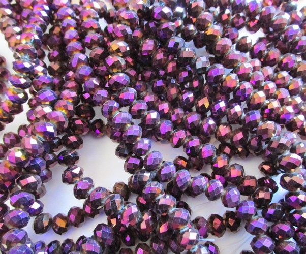 (image for) Purple/Maroon Faceted Rondelle beads #1443