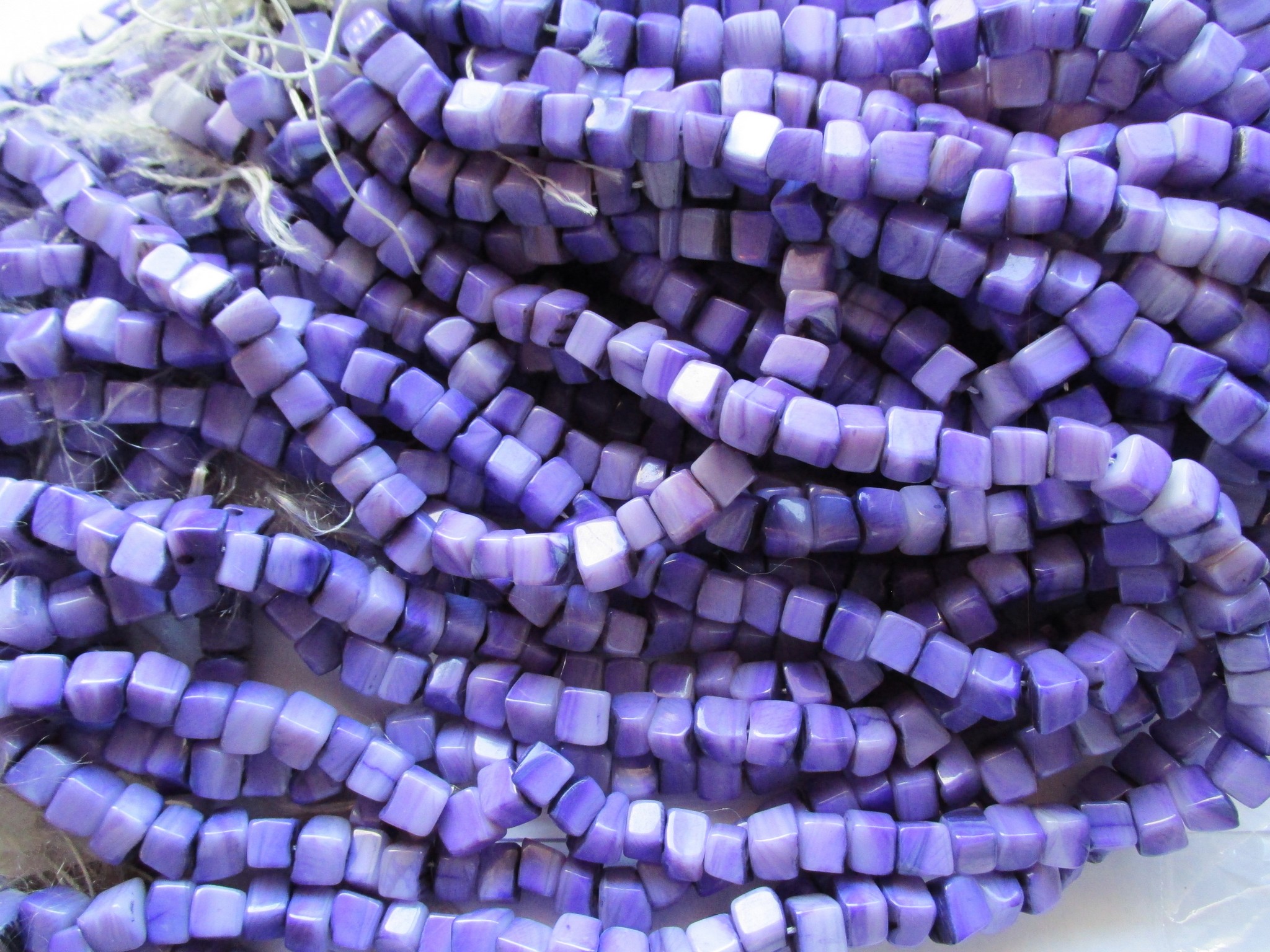 (image for) Purple lavender shell beads #1923